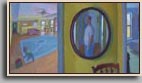 HANNAH AND DAD 2007 oil/canvas 11" x 22"